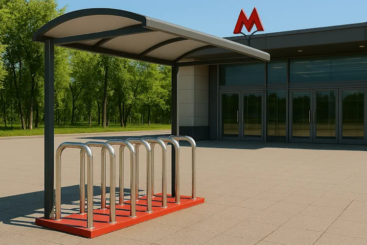 Велопарковка у метро